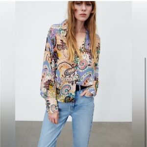 BUNDLE Six Zara blouses- Never used w/tags.
XS,XS. Patchwork M, XS, XS, M